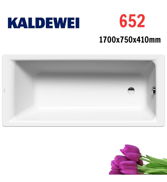 Bồn tắm xây 1.7m thép tráng men KALDEWEI PURO 652