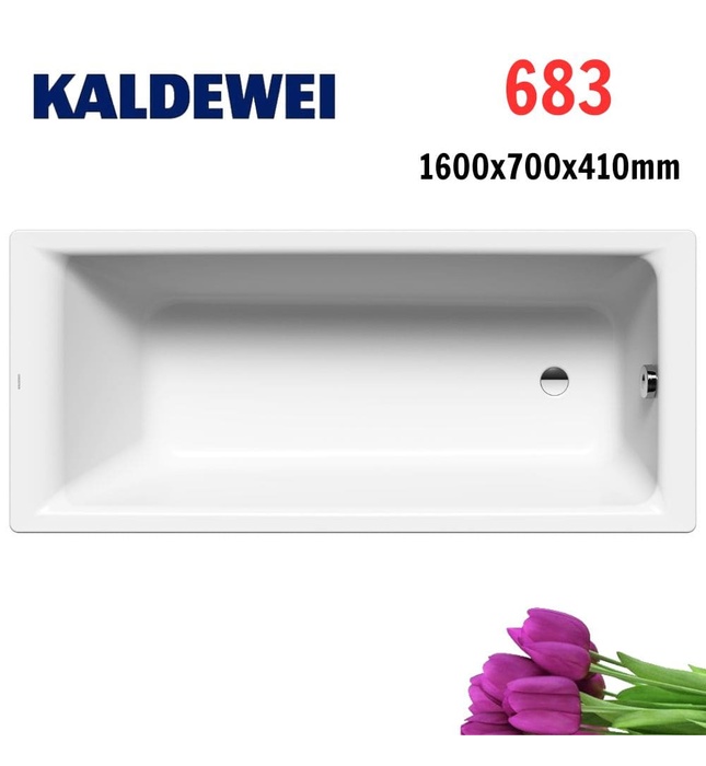 Bồn tắm xây 1.6m thép tráng men KALDEWEI PURO 683