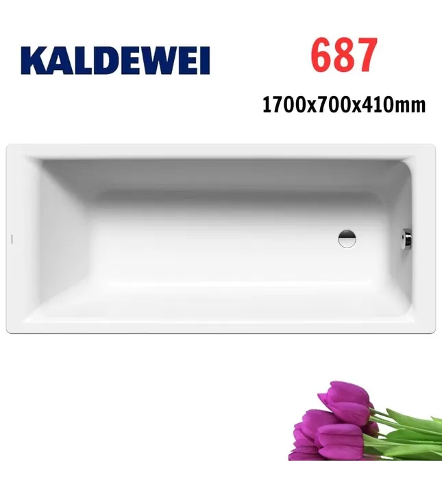 Bồn tắm xây 1.7m thép tráng men KALDEWEI PURO 687