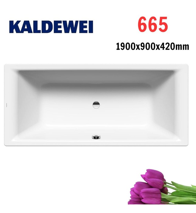 Bồn tắm xây 1.9m thép tráng men KALDEWEI PURO DUO 665