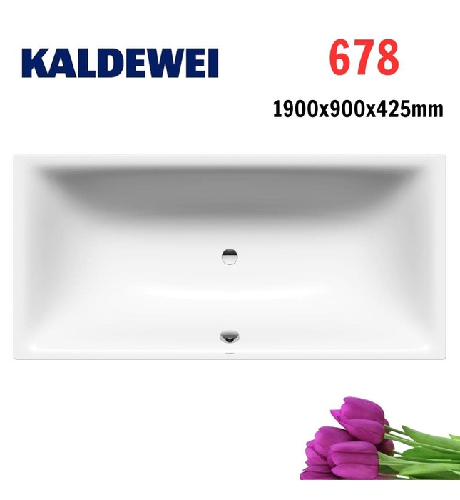 Bồn tắm xây 1.9m thép tráng men KALDEWEI SILENIO 678