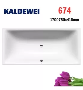Bồn tắm xây 1.7m thép tráng men KALDEWEI SILENIO 674