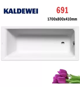 Bồn tắm xây 1.7m thép tráng men KALDEWEI PURO 691
