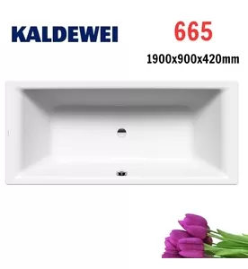 Bồn tắm xây 1.9m thép tráng men KALDEWEI PURO DUO 665
