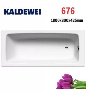 Bồn tắm xây 1.8m thép tráng men KALDEWEI SILENIO 676