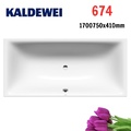 Bồn tắm xây 1.7m thép tráng men KALDEWEI SILENIO 674