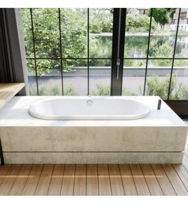 Bồn tắm xây 1.7 thép tráng men Kaldewei Centro Duo Oval 127