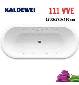 Bồn tắm xây massage 1.7m thép tráng men KALDEWEI CLASSIC DUO OVAL 111 VVE