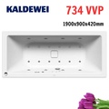 Bồn tắm xây massage thép tráng men 1.9m KALDEWEI CONODUO 734 VVP