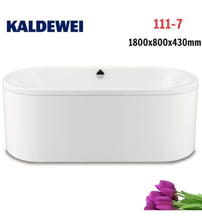 Bồn tắm chân yếm thép tráng men 1.8m KALDEWEI CLASSIC DUO OVAL 111-7