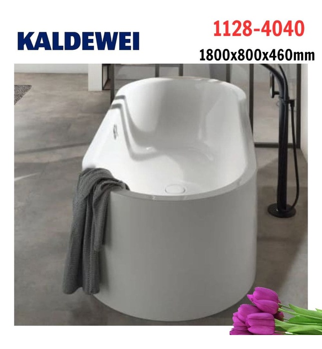 Bồn tắm Titanium tráng men KALDEWEI CENTRO DUO OVAL 1128-4040 1.8m
