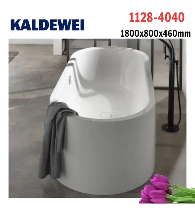 Bồn tắm Titanium tráng men KALDEWEI CENTRO DUO OVAL 1128-4040 1.8m