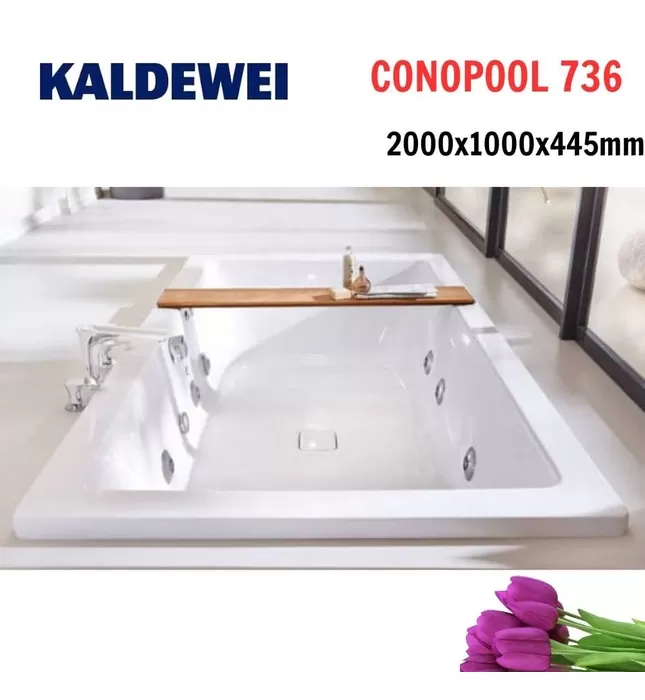Bồn tắm xây massage 2m thép tráng men KALDEWEI CONOPOOL 736