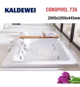 Bồn tắm xây massage 2m thép tráng men KALDEWEI CONOPOOL 736