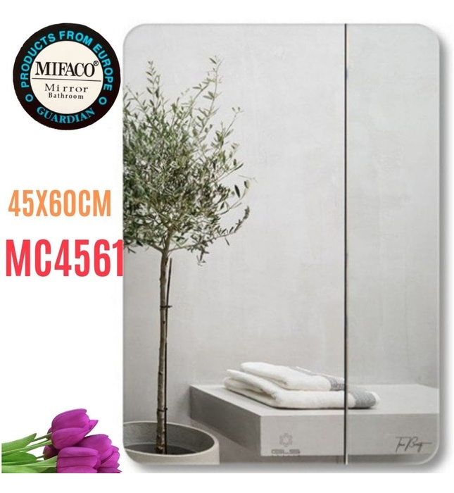 Gương Mifaco MC4561 Trơn Mài Vát Chữ Nhật Đứng 45x60cm
