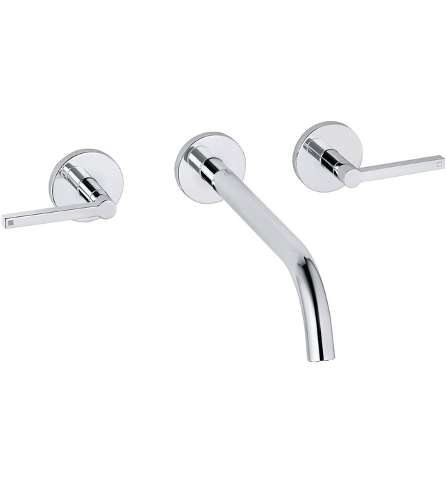 Vòi lavabo nóng lạnh âm tường màu đen Kludi Nova Fonte 201463915