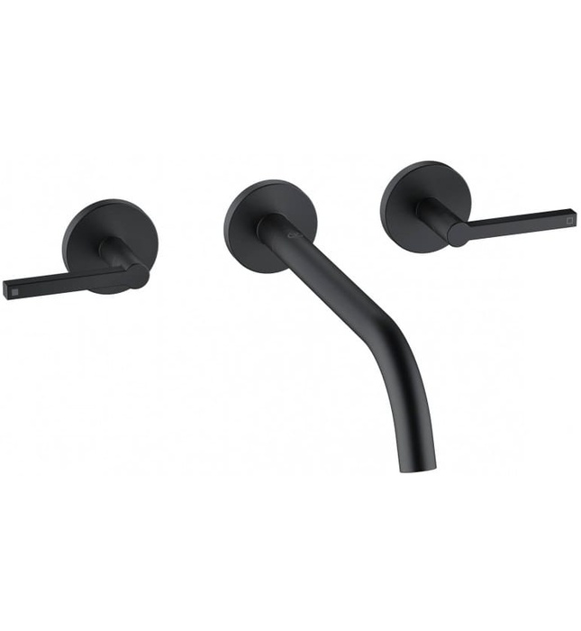 Vòi lavabo nóng lạnh âm tường màu đen Kludi Nova Fonte 201463915