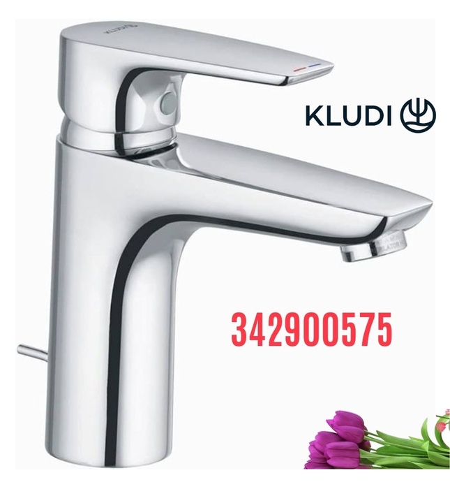 Vòi lavabo nóng lạnh 1 chân Kludi 342900575
