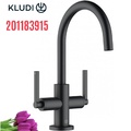 Vòi lavabo nóng lạnh đen 2 tay gạt Kludi Nova Fonte 201183915