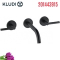 Vòi lavabo nóng lạnh âm tường màu đen Kludi Nova Fonte 201443915