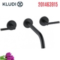 Vòi lavabo nóng lạnh âm tường màu đen Kludi Nova Fonte 201463915