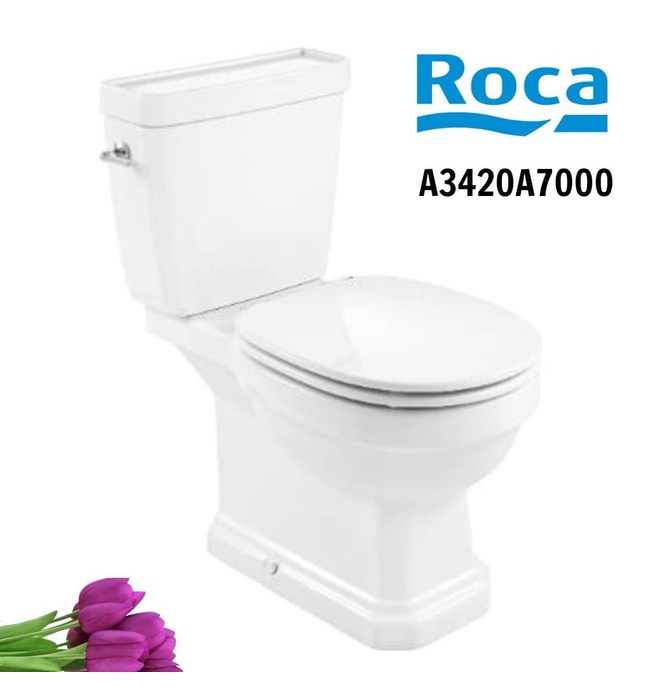 Bồn cầu 2 khối nắp rơi êm ROCA A3420A7000
