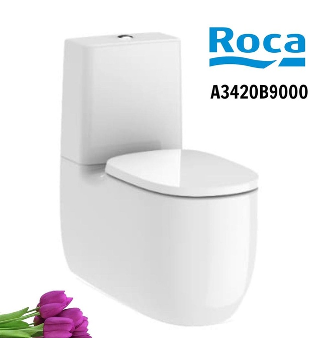 Bồn cầu 2 khối nắp rơi êm ROCA A3420B9000