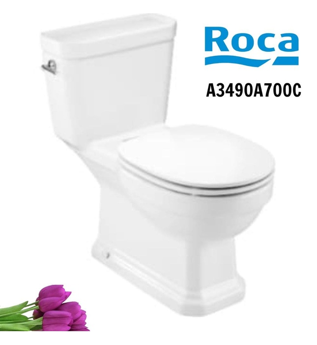 Bồn cầu 1 khối nắp rơi êm ROCA A3490A700C