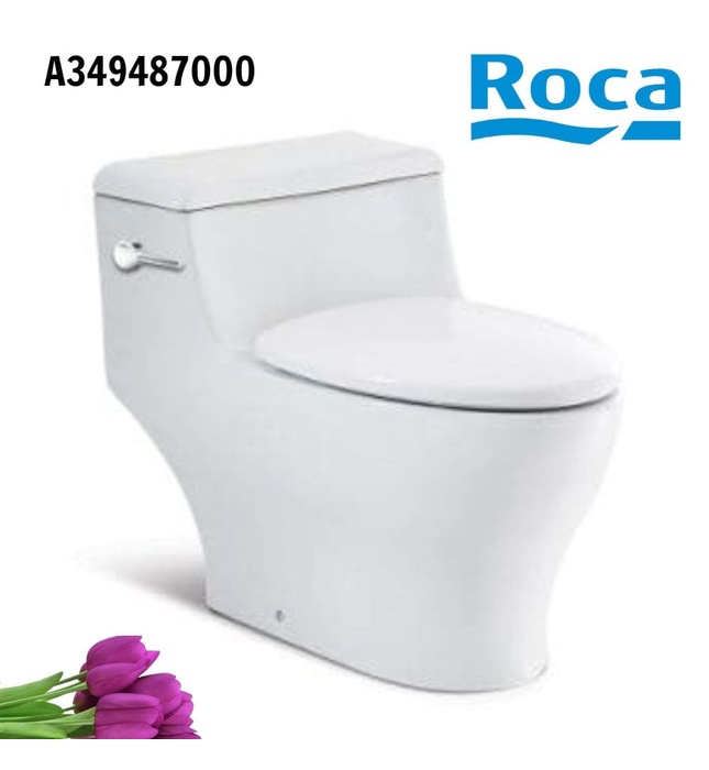 Bồn cầu 1 khối xả gạt nắp rơi êm ROCA A349487000