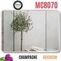 Gương Viền Nhôm Nâu Chữ Nhật Ngang 60x80cm Mifaco MC8070