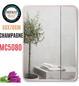 Gương Viền Nhôm Nâu Chữ Nhật Đứng 50x70cm Mifaco MC5080