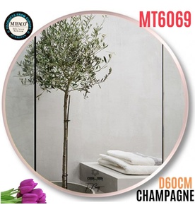 Gương Viền Nhôm Nâu Tròn D60cm Mifaco MT6069