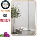 Gương Viền Nhôm Vàng Chữ Nhật Đứng 50x70cm Mifaco MC5078