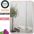 Gương Viền Nhôm Nâu Chữ Nhật Đứng 50x70cm Mifaco MC5080