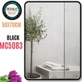Gương Viền Nhôm Đen Chữ Nhật Đứng 50x70cm Mifaco MC5083