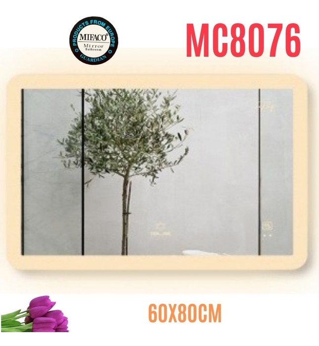 Gương Led Chữ Nhật Ngang 60x80cm Mifaco MC8076 Ánh Sáng Ngoài
