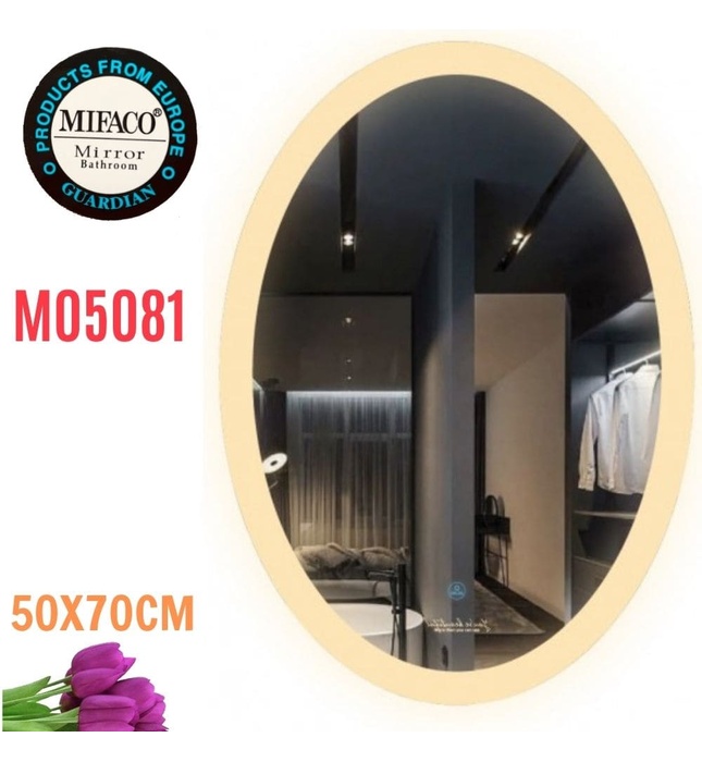 Gương Led Elip 50x70cm Mifaco ME5081 Ánh Sáng Ngoài