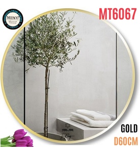 Gương Viền Nhôm Vàng Tròn D60cm Mifaco MT6067