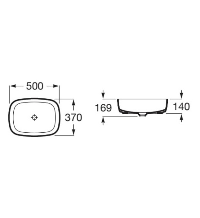 Chậu lavabo đặt trên bàn INSPIRA SOFT ROCA A327500640