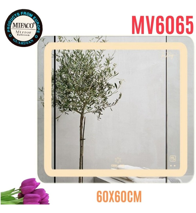Gương Led Vuông 60x60cm Mifaco MV6065 Dòng Q Ánh Sáng Trong
