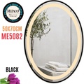 Gương Led Viền Nhôm Đen Elip 50x70cm Mifaco ME5082 Ánh Sáng Trong