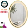 Gương Led Viền Nhôm Vàng Elip 50x70cm Mifaco ME5083 Ánh Sáng Trong