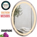 Gương Led Viền Nhôm Nâu Elip 50x70cm Mifaco ME5085 Ánh Sáng Trong