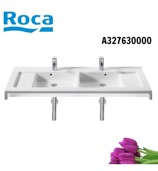 Chậu rửa treo tường đôi STRATUM ROCA A327630000