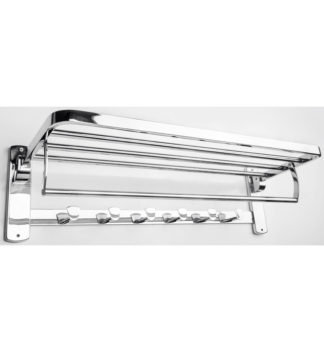 Vắt khăn giàn kèm móc áo inox SUS304 bóng Toda TD5906