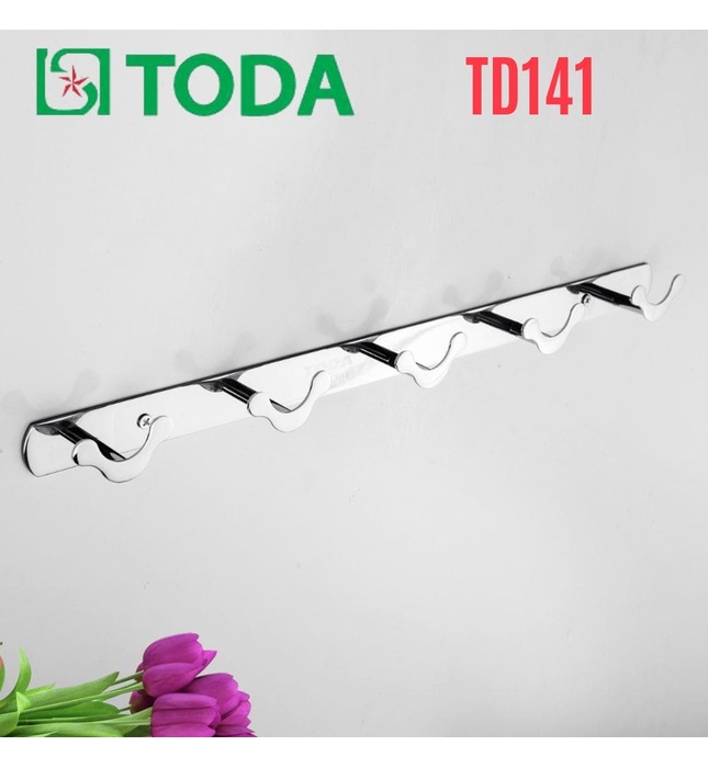 Móc áo đôi 5 vấu inox SUS304 bóng Toda TD141