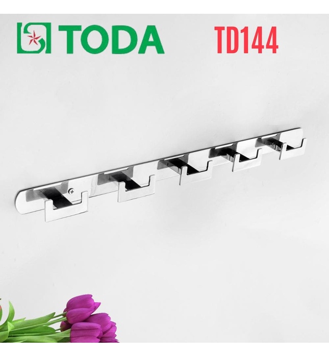 Móc áo đôi 5 vấu inox SUS304 bóng Toda TD144