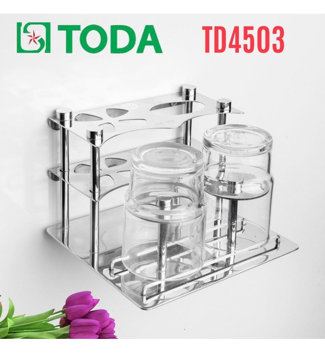 Kệ cốc đa năng inox SUS304 bóng Toda TD4503