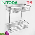 Kệ vuông 2 tầng inox SUS304 bóng Toda TD26