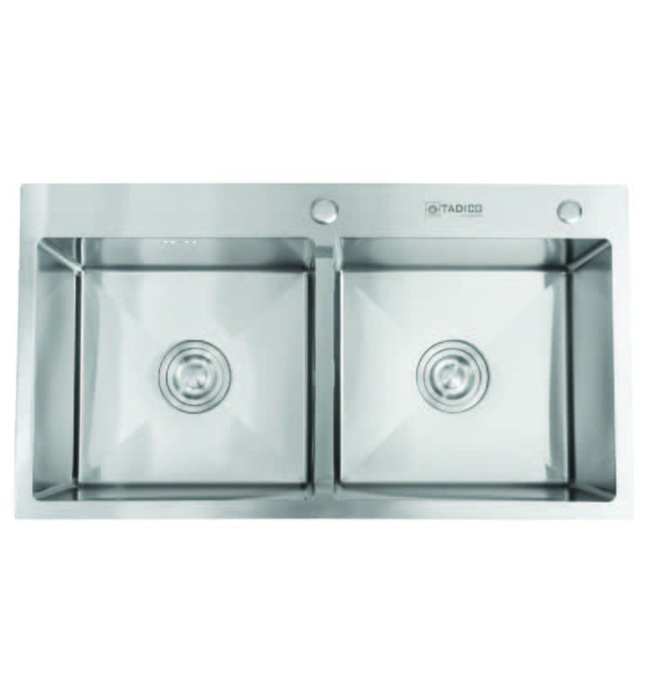 Chậu rửa bát đúc 2 hố SUS304 Tadico ECO.C.82.45.2